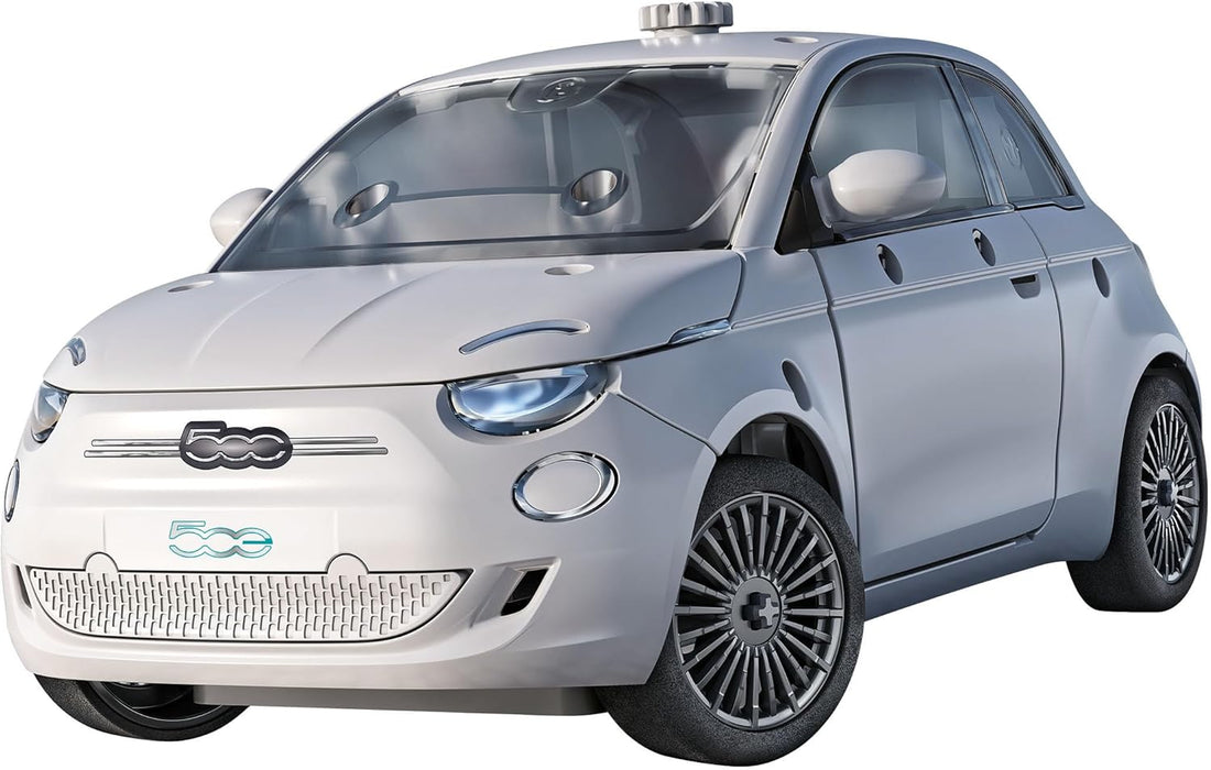 Clementoni Scienza e Gioco Build - Fiat 500 Elettrica, Modellino Auto da Costruire, Kit di Costruzioni Bambini 8+ Anni, con 210+ Componenti, App Dedicata, Made in Italy, Lingua Italiana, 19323