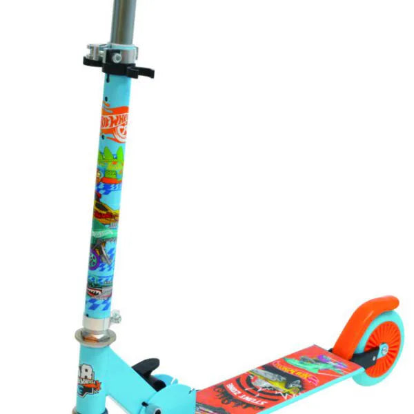 Hot Wheels - Monopattino misura prodotto: 65*32*72 cm
 manubrio altezza regolabile da 72 a 78 cm freno ruota posteriore