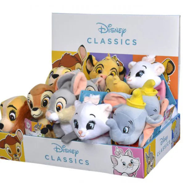 Classic Animals cm.20 - 6 asst (Bambi, Dumbo, Minou, Tippete, Lilly, Simba) in espositore 12pz