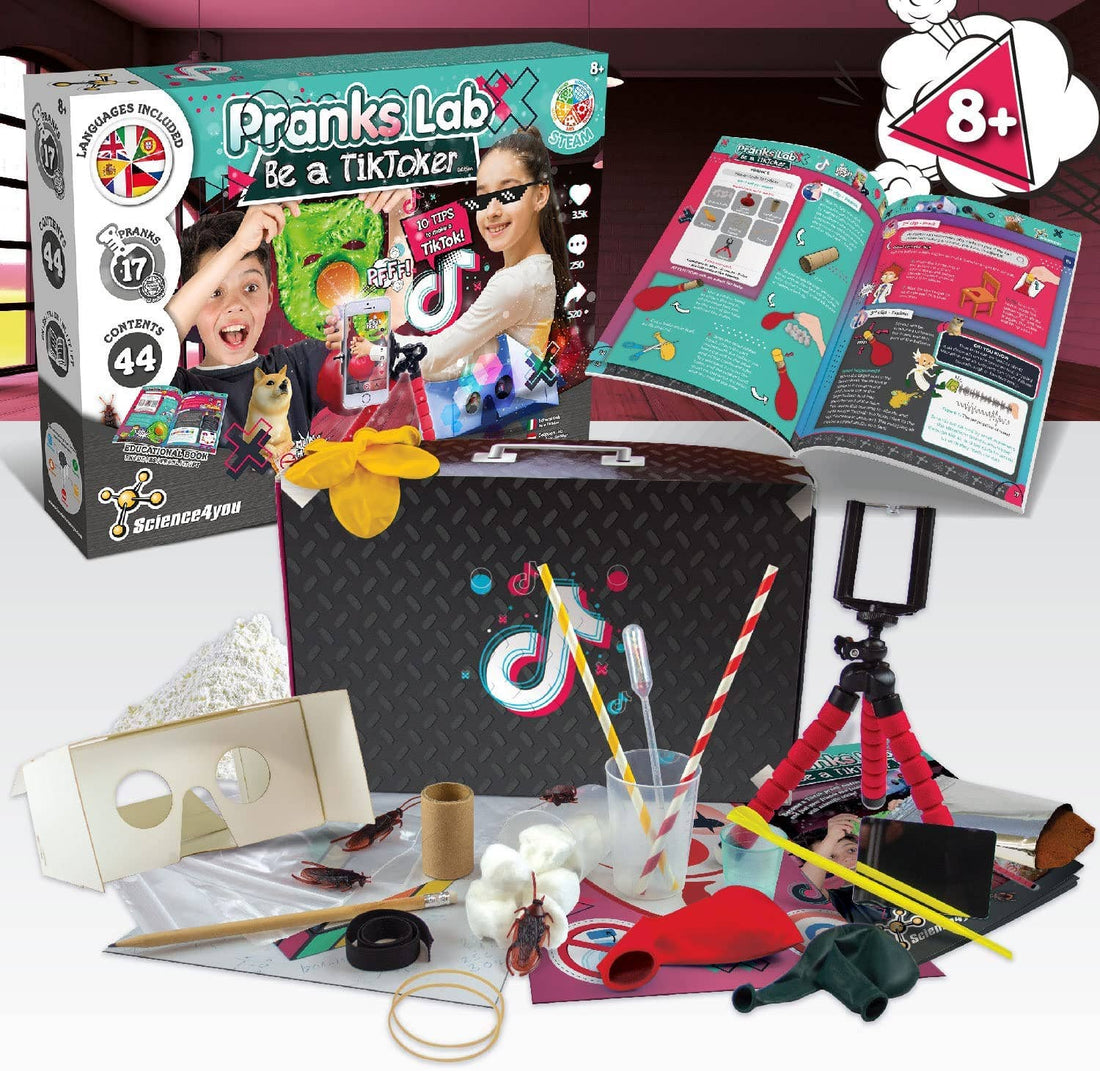 Pranks Lab Be a TikToker - Giocattolo, gioco per bambini (7 lingue: inglese/francese/tedesco/italiano/portoghese/spagnolo/olandese)
